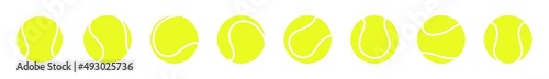 Tennis ball icon set isolated on white background. Tennis ball sport collection. Vector illustration. © Graficriver