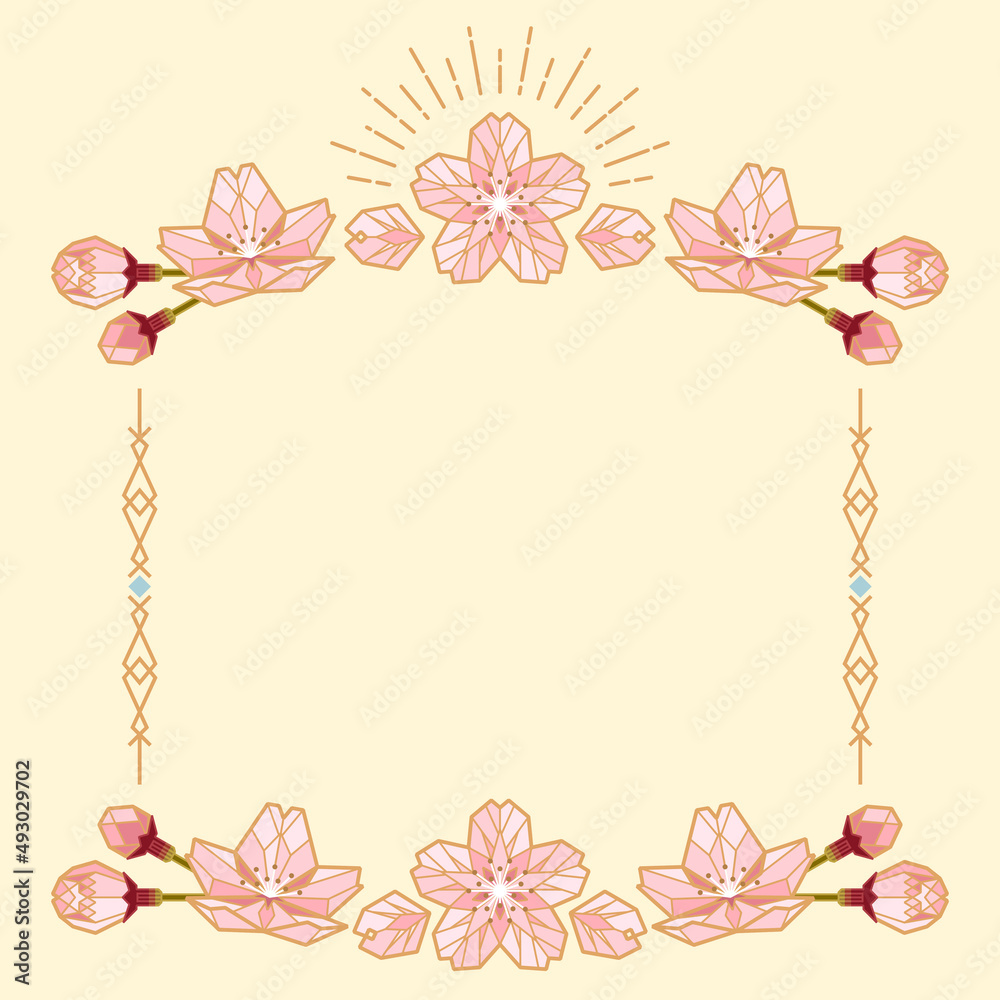 Fototapeta premium 桜フレーム4-B