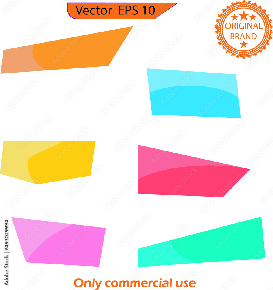 Set of paper banners. Red banner vector illustration. Cal louts on a transparent background. Template abstract advertising sign banner of sales, promotion.