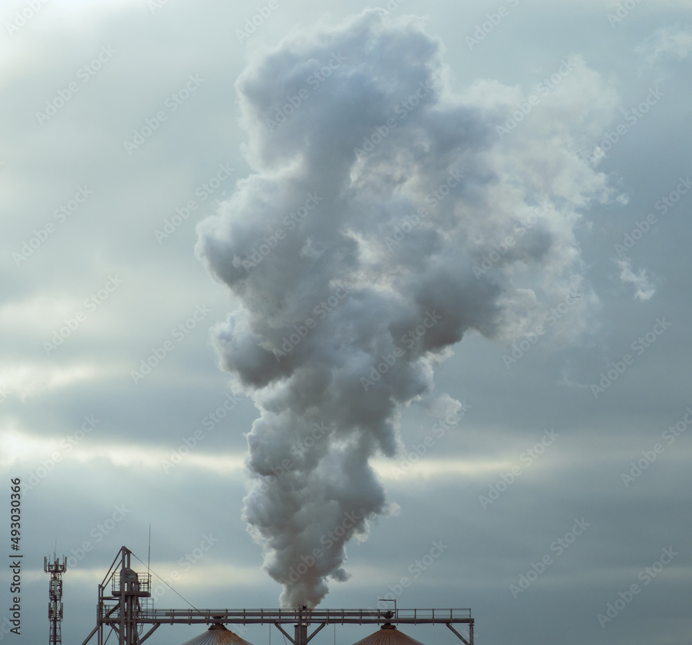 Air pollution smoke from industry