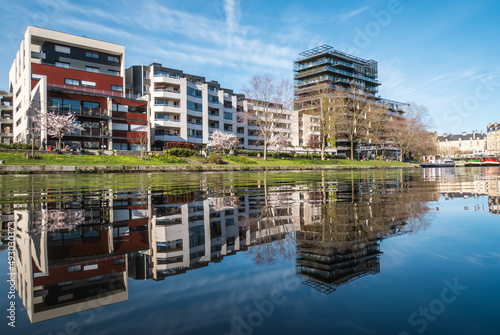 Prevalaye quay from Vilaine river in Rennes