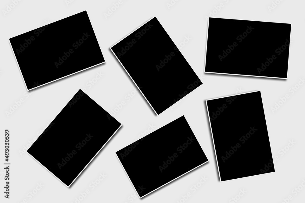 6 Rectangle photo frames in black and white colors with clean rectangular borders and a random layout. Used as a collage template to place your album pictures or photographs in an old classic look. 6 Rectangle photo frames in black and white colors with clean rectangular borders and a random layout. Used as a collage template to place your album pictures or photographs in an old classic look.