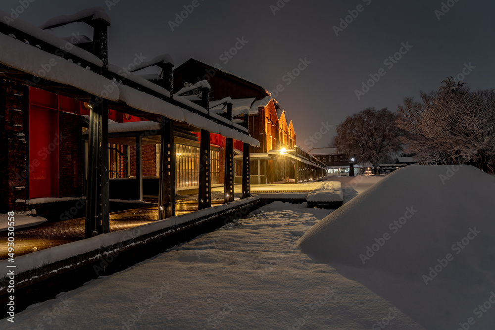 金沢市民芸術村の雪の夜