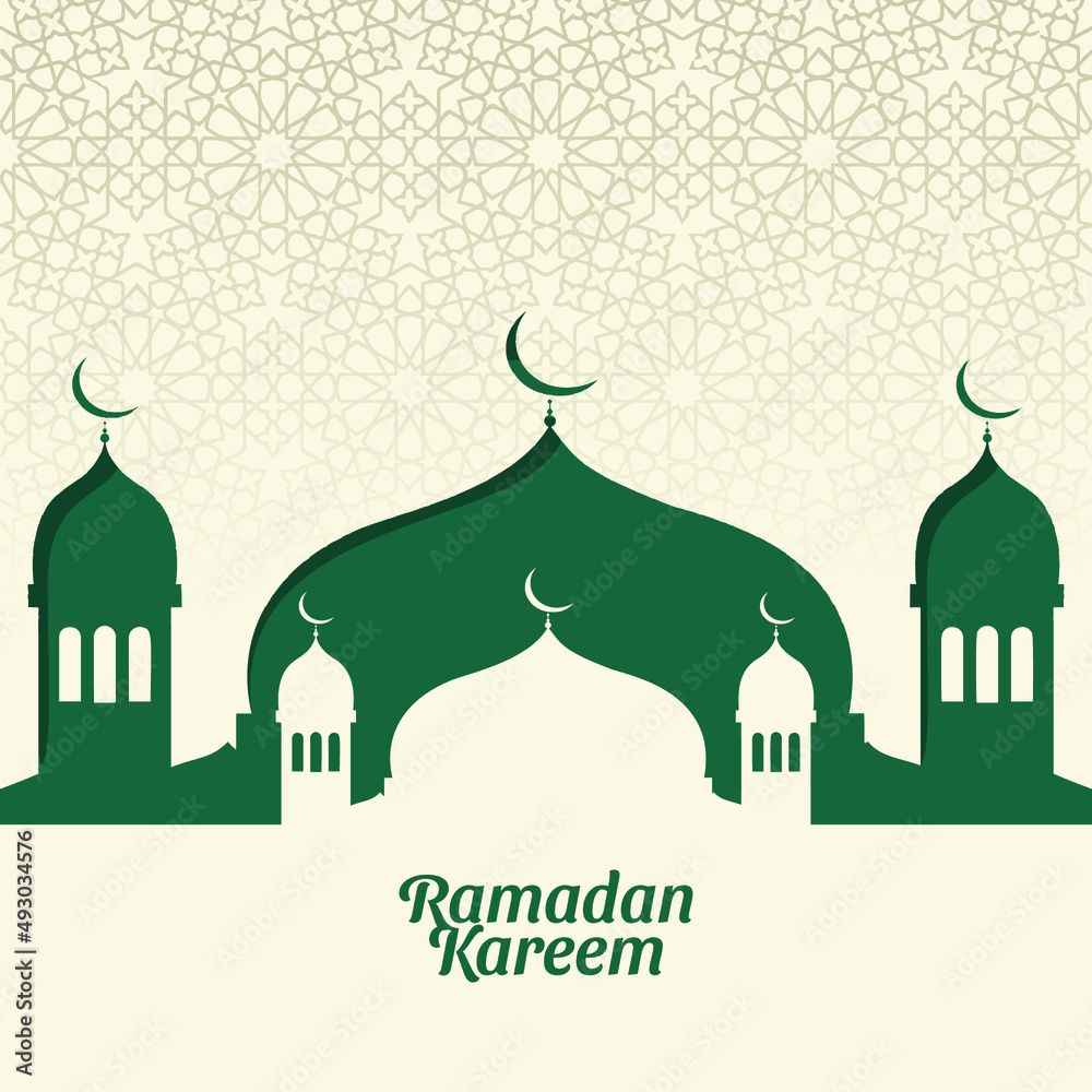 Islamic festival card for ramadan kareem season. vector illustration.