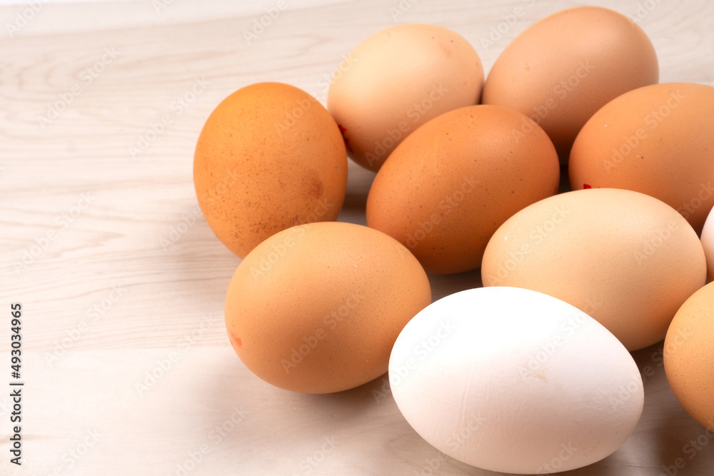Organic chicken eggs on the table. Eggs are good for everyone and health. Farm products, natural eggs. Organic chicken eggs on the table. Eggs are good for everyone and health. Farm products, natural eggs.