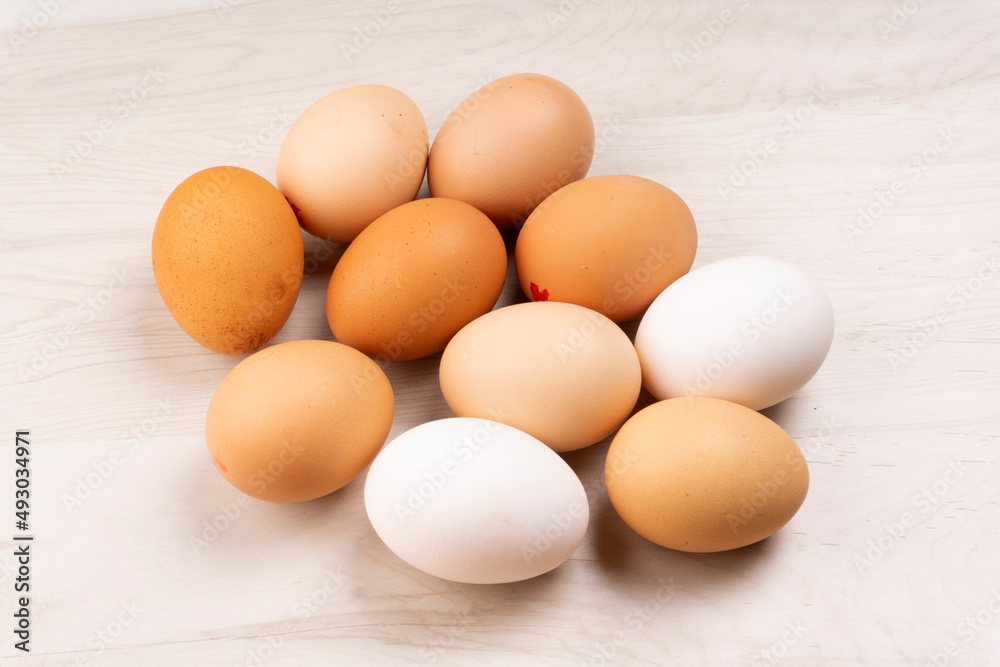 Organic chicken eggs on the table. Eggs are good for everyone and health. Farm products, natural eggs. Organic chicken eggs on the table. Eggs are good for everyone and health. Farm products, natural eggs.