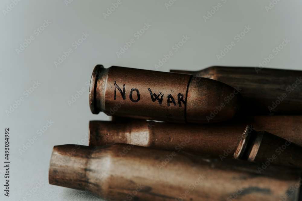 bunch of bullets and text no war