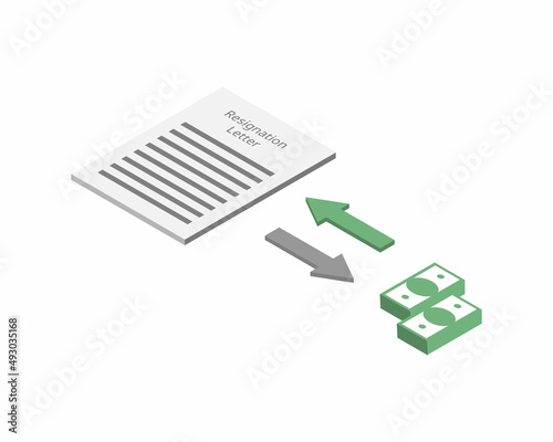 counter offer from employer to keep you stay after resign the job vector