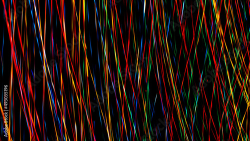 Abstract colorful background. Light painting lines.