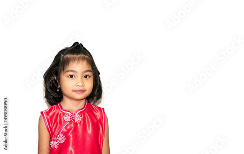 happy, smiling female asian filipino kid playing