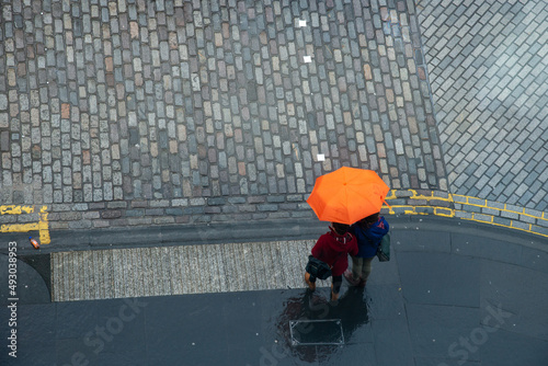 A couple under an Umbrella