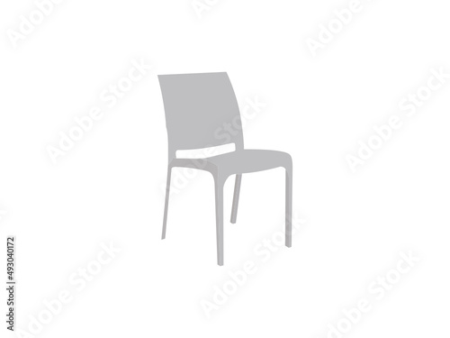 Professional Office chairs with casters. Desk height. White Modern round table with chairs  Vector. Mid Century Modern Lounge Chair stock illustration. Executive office chair furniture illustration.