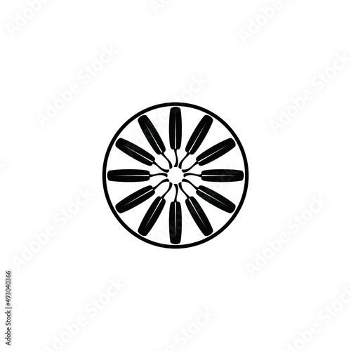 an abstract logo for business purposes and others on a white background