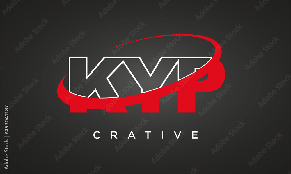 KYP creative letters logo with 360 symbol vector art template design KYP creative letters logo with 360 symbol vector art template design