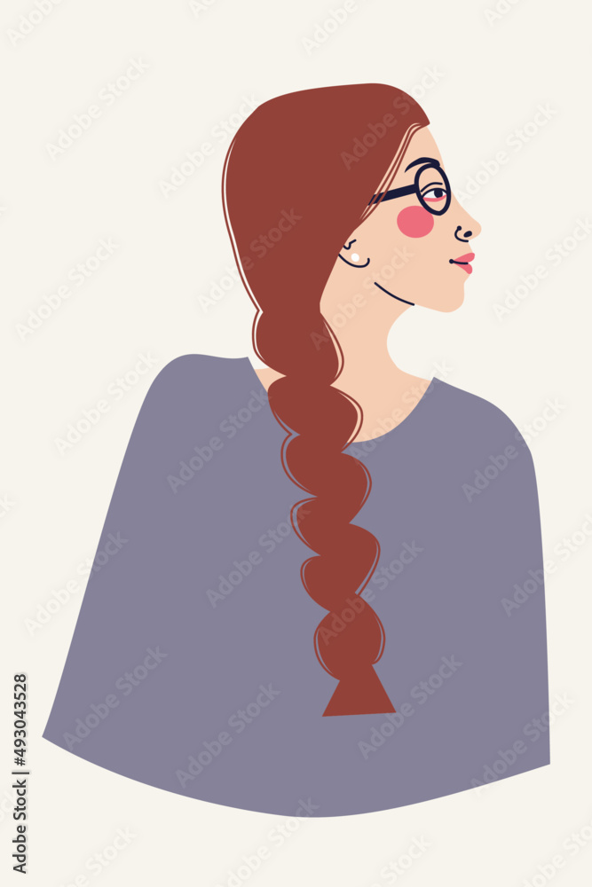Woman with braid Woman with braid