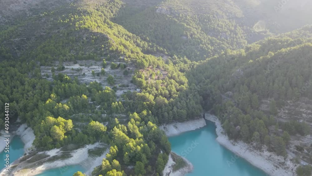 Drone views from Embalse de Guadalest, Marina Baixa, Alicante, Spain Drone views from Embalse de Guadalest, Marina Baixa, Alicante, Spain