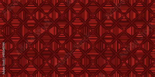 Abstract geometric block and squares pattern. Seamless mosaic and tile. Vector illustration