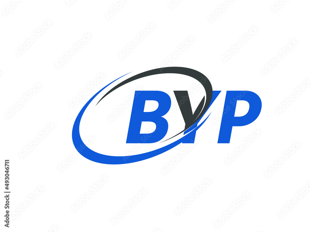 BYP letter creative modern elegant swoosh logo design BYP letter creative modern elegant swoosh logo design