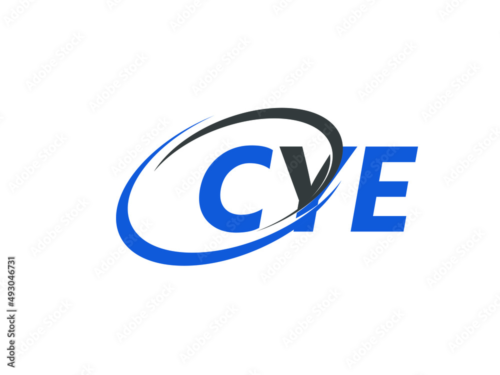 CYE letter creative modern elegant swoosh logo design CYE letter creative modern elegant swoosh logo design