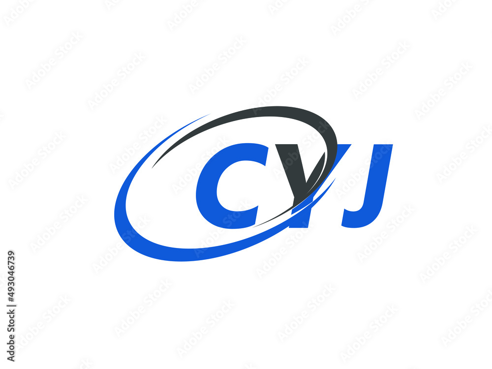 CYJ letter creative modern elegant swoosh logo design CYJ letter creative modern elegant swoosh logo design