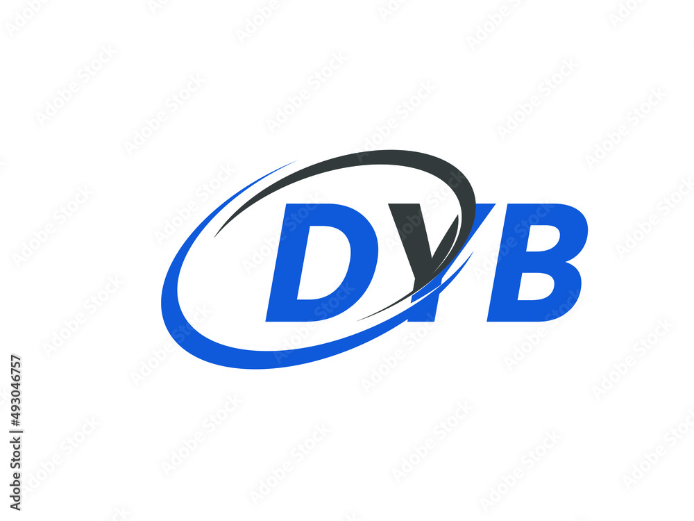 DYB letter creative modern elegant swoosh logo design