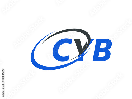 CYB letter creative modern elegant swoosh logo design