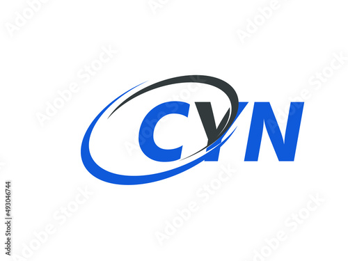 CYN letter creative modern elegant swoosh logo design photo