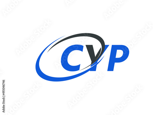 CYP letter creative modern elegant swoosh logo design