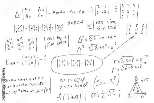 scientific formulas and mathematical expressions.