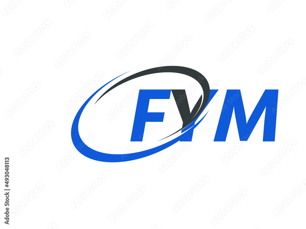FYM letter creative modern elegant swoosh logo design FYM letter creative modern elegant swoosh logo design
