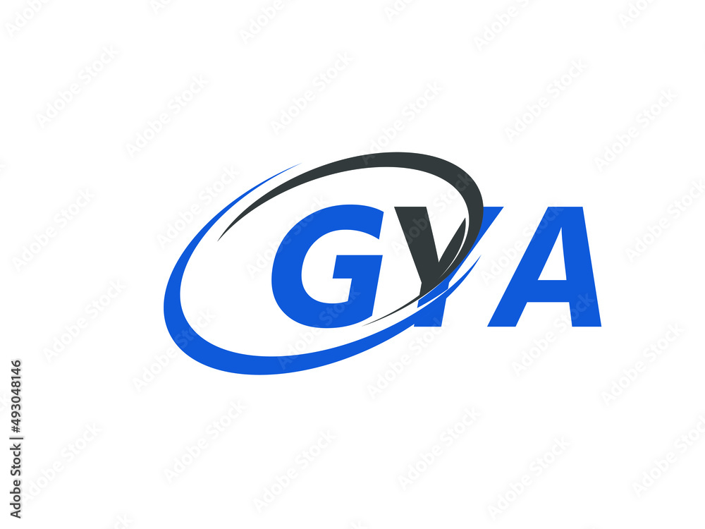 Obraz premium GYA letter creative modern elegant swoosh logo design