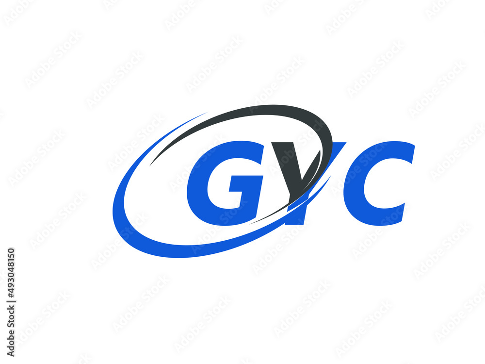 GYC letter creative modern elegant swoosh logo design GYC letter creative modern elegant swoosh logo design