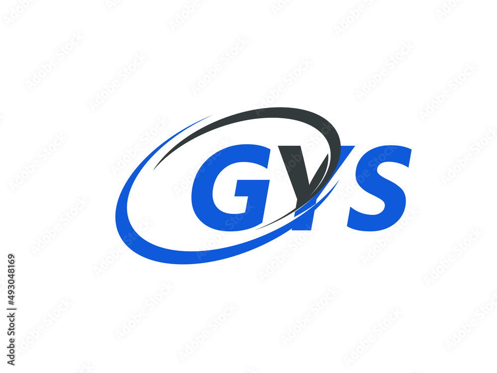 GYS letter creative modern elegant swoosh logo design GYS letter creative modern elegant swoosh logo design