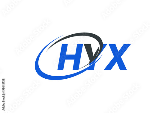 HYX letter creative modern elegant swoosh logo design