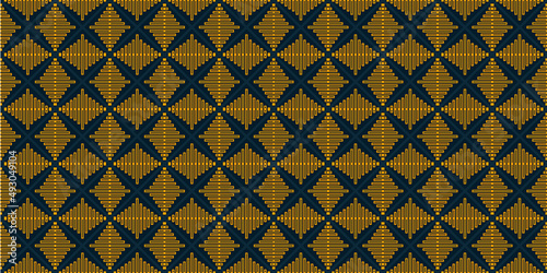 Abstract geometric block and squares pattern. Seamless mosaic and tile. Vector illustration