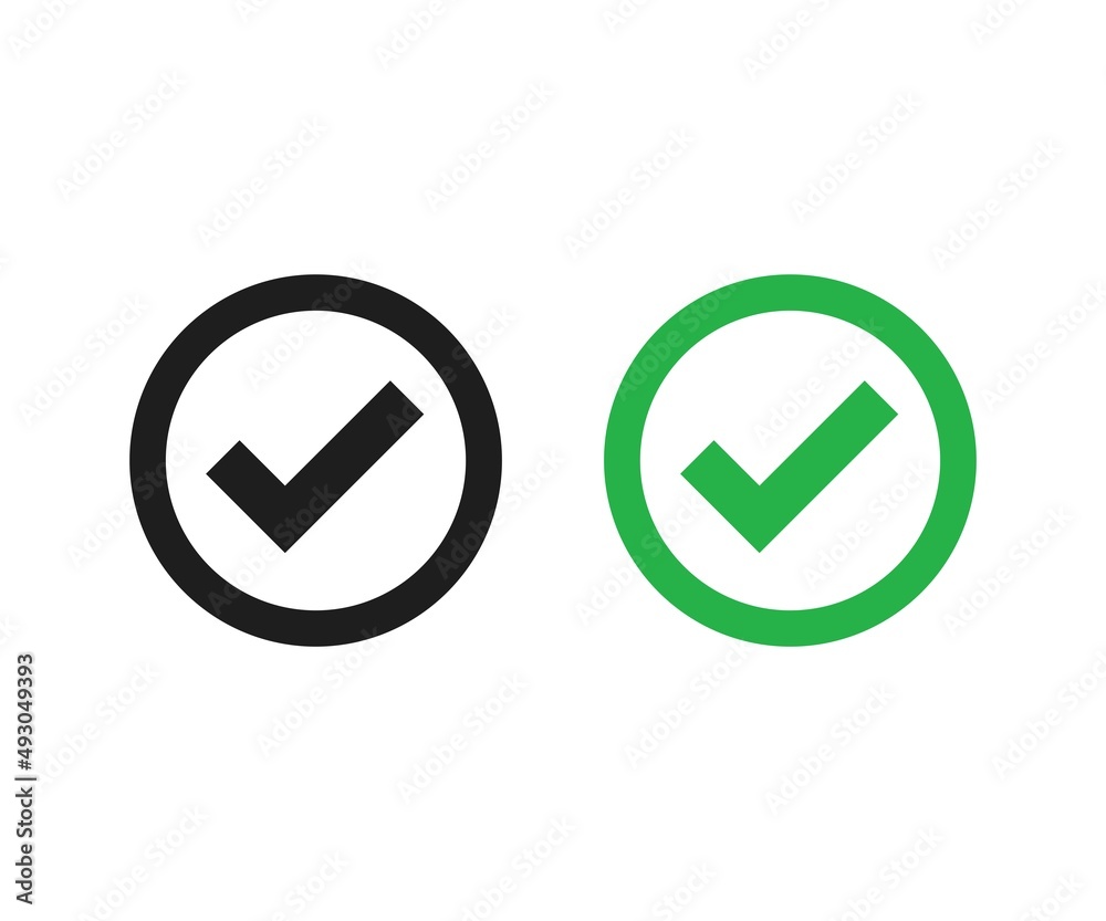 Green checkmark icon checkmark in circle Vector set Green checkmark icon checkmark in circle Vector set