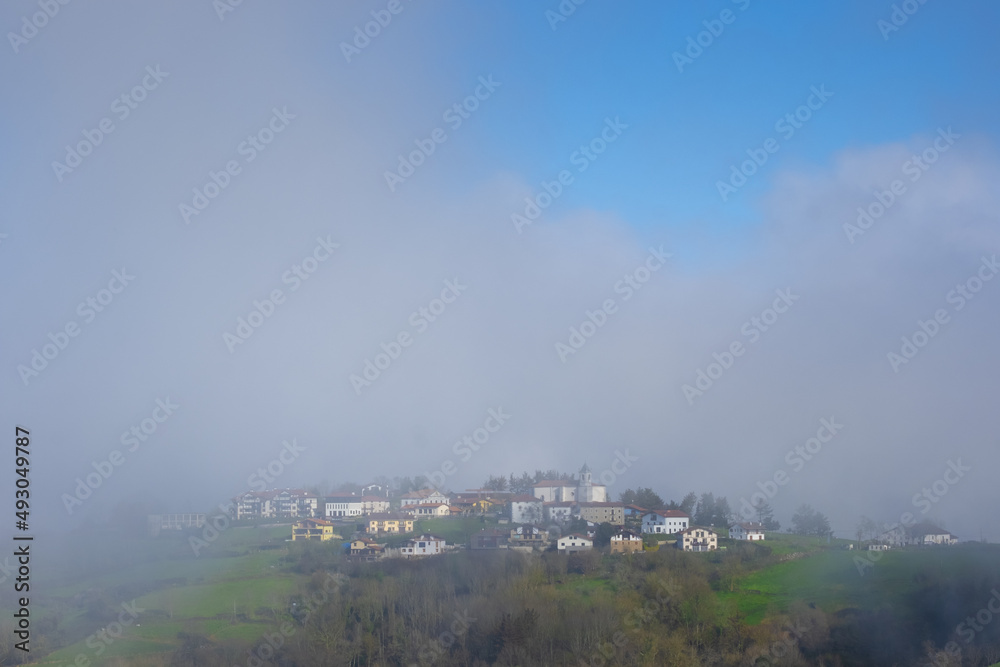 Orendain in the clouds and fog, Euskadi