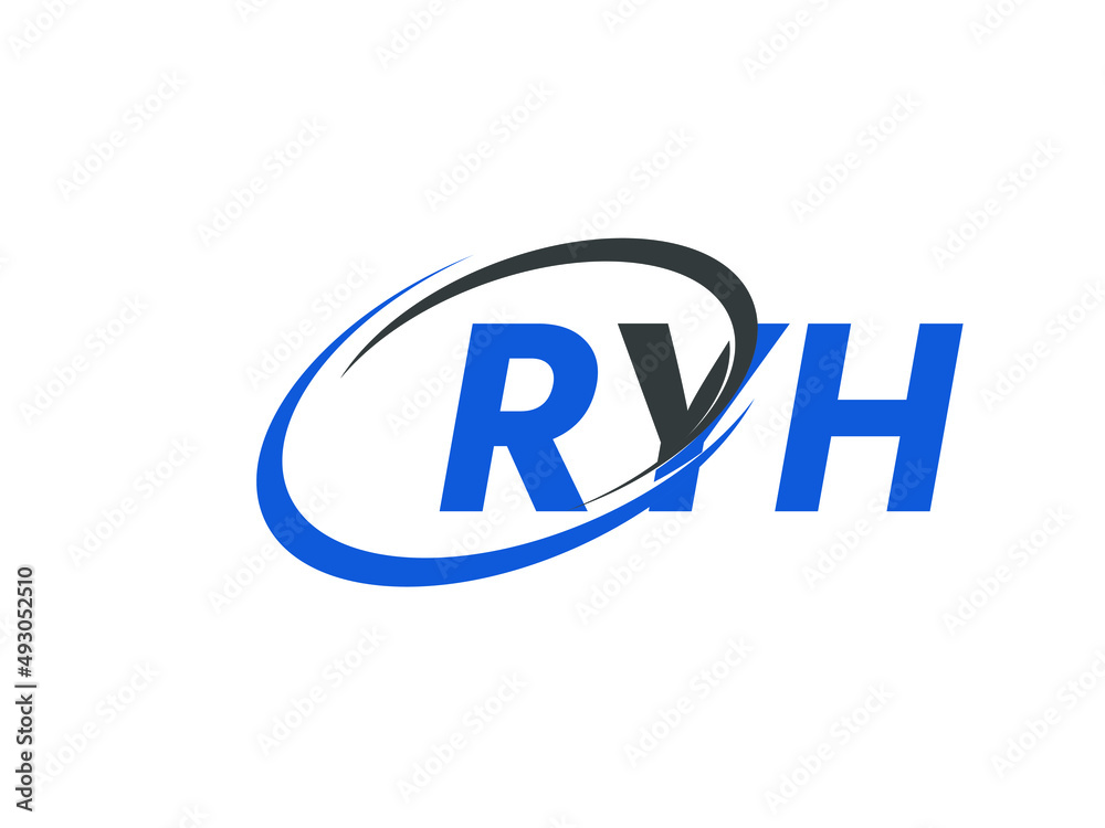RYH letter creative modern elegant swoosh logo design RYH letter creative modern elegant swoosh logo design