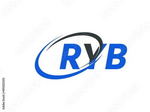 RYB letter creative modern elegant swoosh logo design