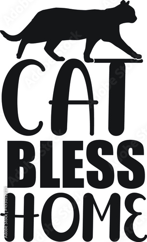 cat bless home svg