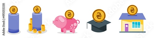 Saving Ukrainian Hryvnia Money Set