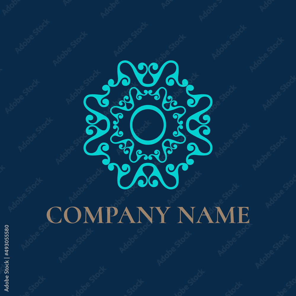 Logo with decorative pattern design. Vector illustration Logo with decorative pattern design. Vector illustration