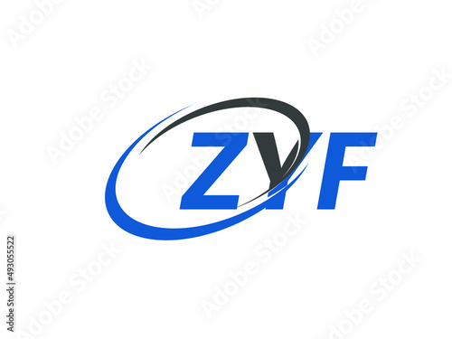 Free Download ZYF letter creative modern elegant swoosh logo design - GFXLoad