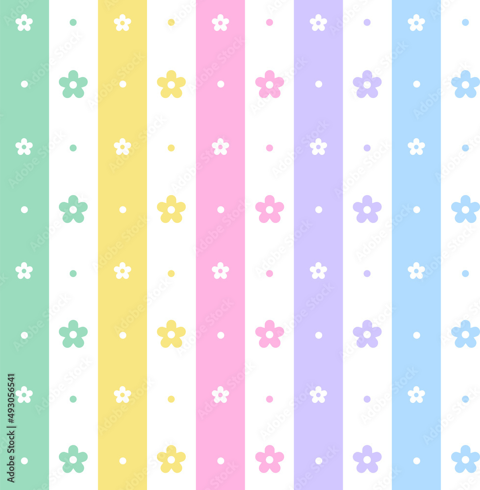 Rainbow Pastel Flower Stripe Dot Dash Line Circle Striped Pattern Illustration Tablecloth, Picnic mat wrap paper, Mat, Fabric, Textile, Scarf Rainbow Pastel Flower Stripe Dot Dash Line Circle Striped Pattern Illustration Tablecloth, Picnic mat wrap paper, Mat, Fabric, Textile, Scarf