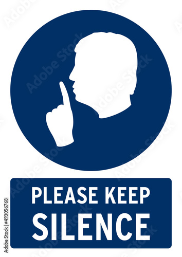 please keep silence poster in english language