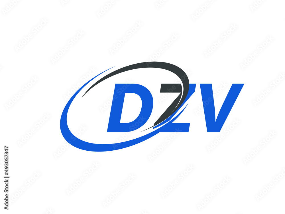 DZV letter creative modern elegant swoosh logo design DZV letter creative modern elegant swoosh logo design