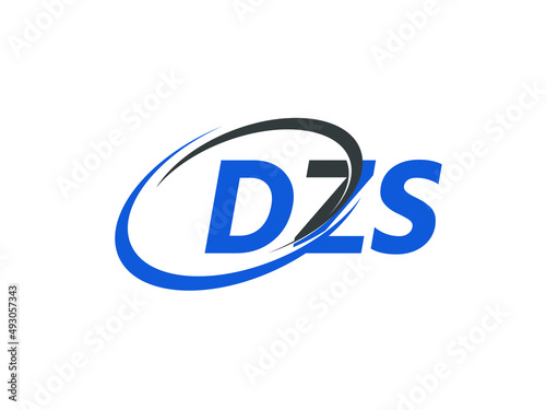 DZS letter creative modern elegant swoosh logo design