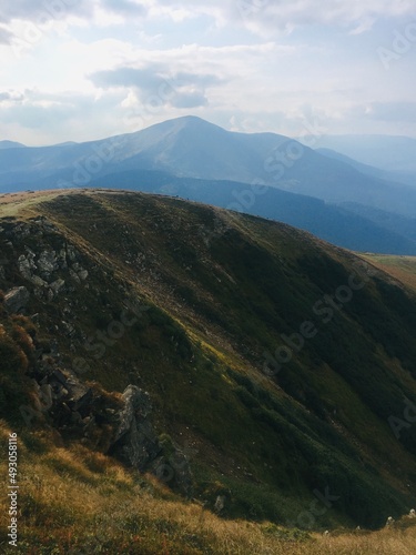 mountain landscape with clouds