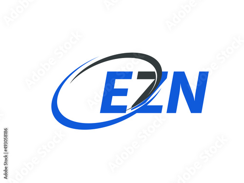 EZN letter creative modern elegant swoosh logo design