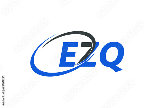 EZQ letter creative modern elegant swoosh logo design